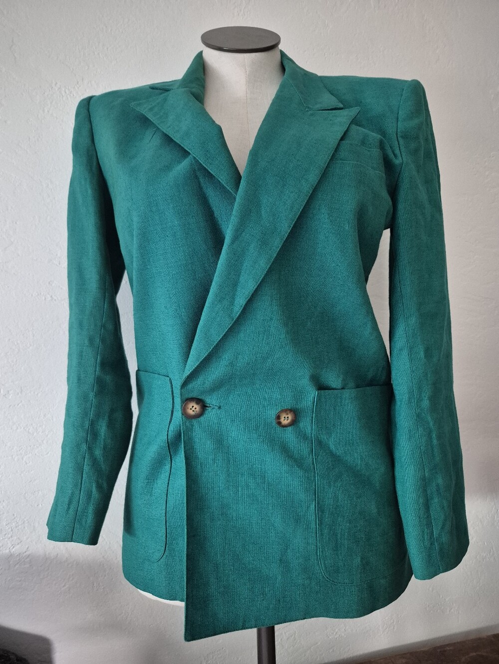 Vintage 90s Liz Claibourne Teal Blazer 4